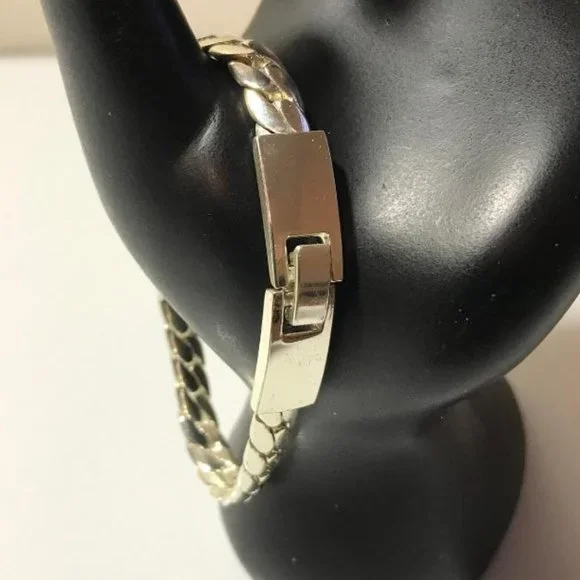 Men's Silver-Tone Cuban Link Bracelet - Picture 5 of 6